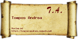 Tompos Andrea névjegykártya